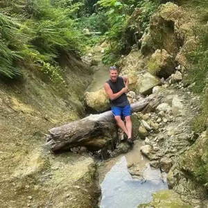 Admiring nature's charm